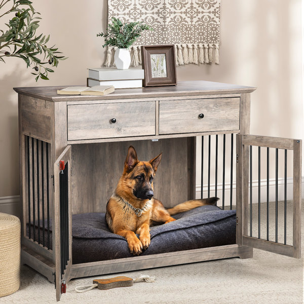 Furniture with dog crate built in hotsell